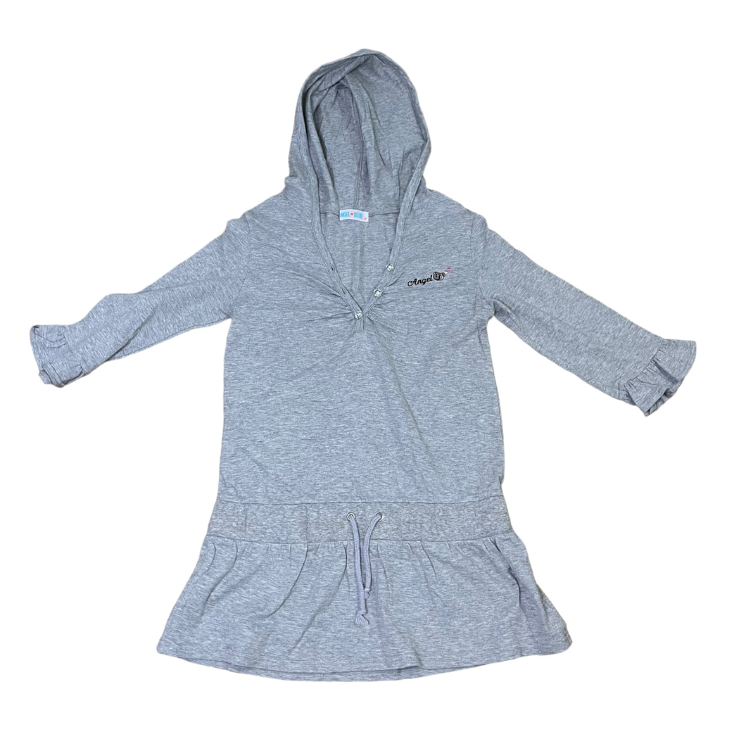 Angel Blue Grey Hoodie Dress